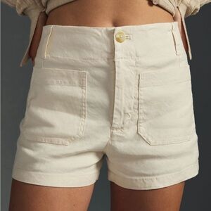 The Colette Short by Maeve - White & Blue Pattern